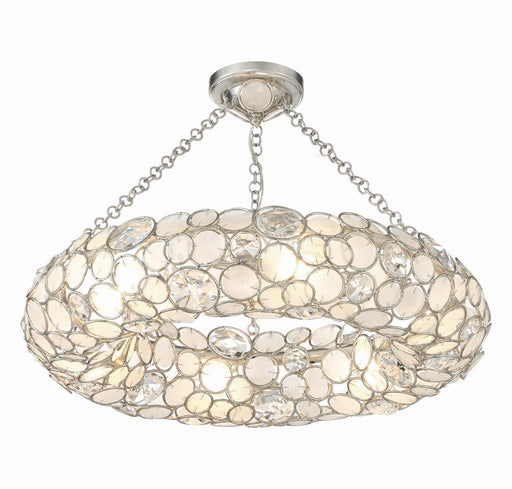 Palla 6-Light Semi-Flush Mount in Antique Silver by Crystorama - MPN 525-SA_CEILING