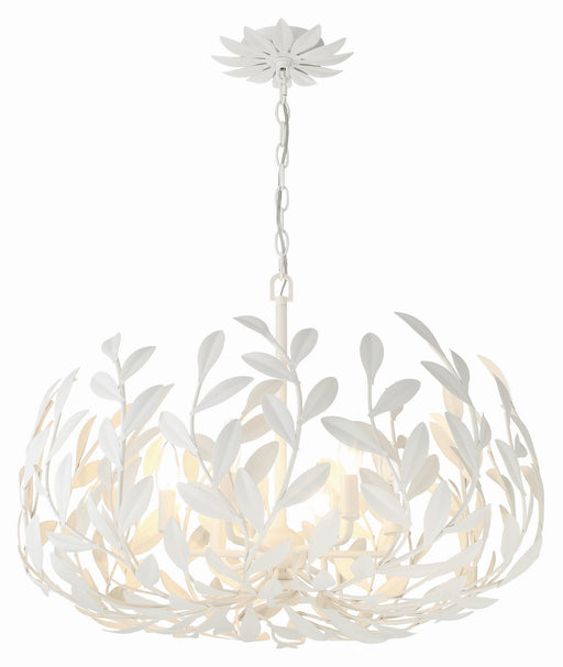 Broche 6-Light Chandelier in Matte White by Crystorama - MPN 533-MT