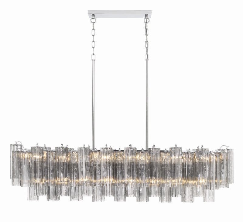 Addis 14-Light Chandelier in Polished Chrome with Smoke Glass by Crystorama - MPN ADD-317-CH-SM