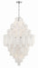 Addis 20 Light Chandelier in Polished Chrome with White Glass by Crystorama - MPN ADD-319-CH-WH