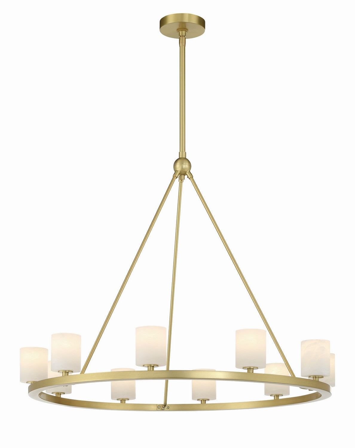 Aragon LED Chandelier in Soft Brass by Crystorama - MPN ARA-10265-SB-ST