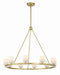 Aragon LED Chandelier in Soft Brass by Crystorama - MPN ARA-10265-SB-ST
