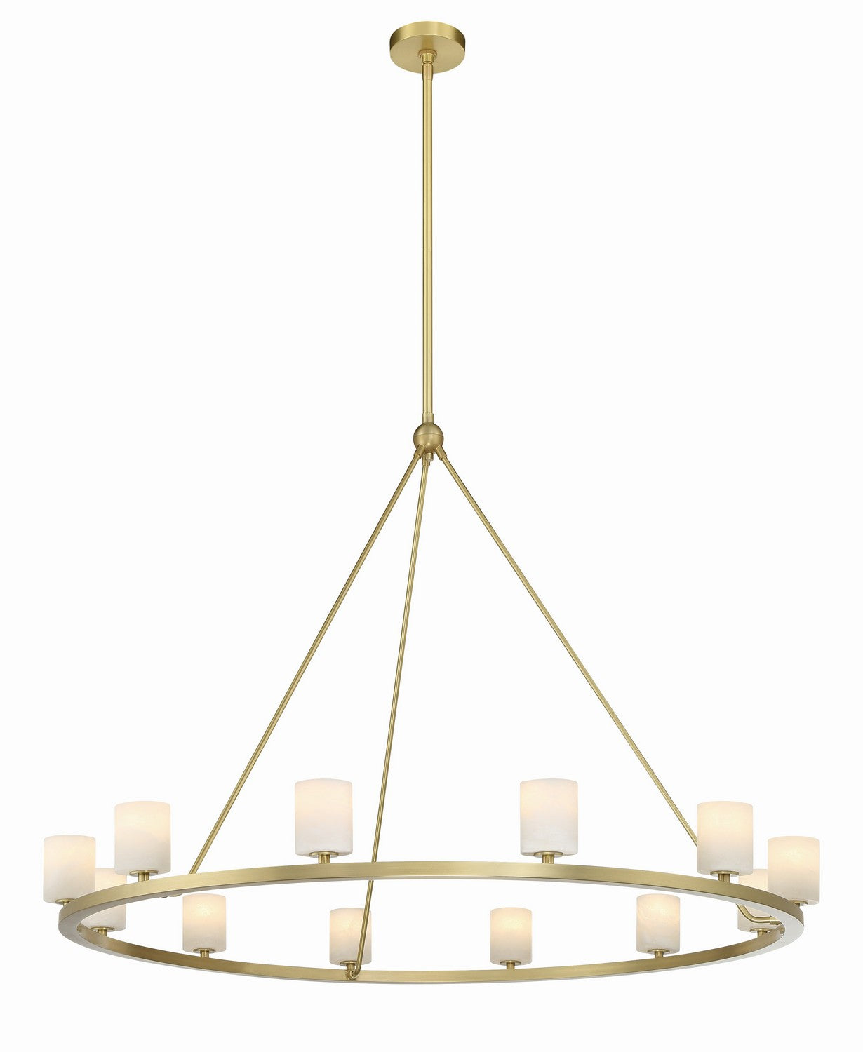 Aragon LED Chandelier in Soft Brass by Crystorama - MPN ARA-10266-SB-ST