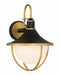 Atlas 1-Light Outdoor Wall Sconce in Matte Black & Textured Gold by Crystorama - MPN ATL-702-MK-TG