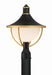 Atlas 1-Light Outdoor Post Mount in Matte Black & Textured Gold by Crystorama - MPN ATL-709-MK-TG