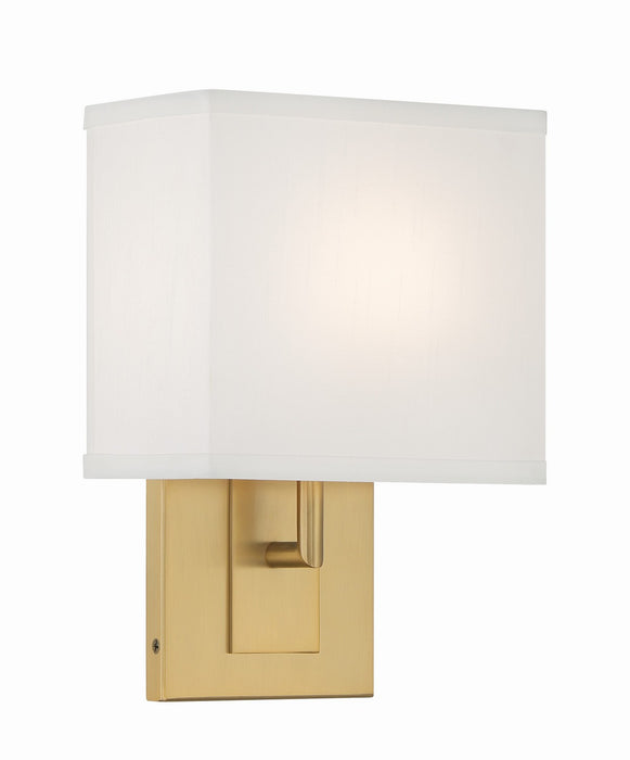 Brent 1-Light Wall Sconce in Vibrant Gold by Crystorama - MPN BRE-A3632-VG