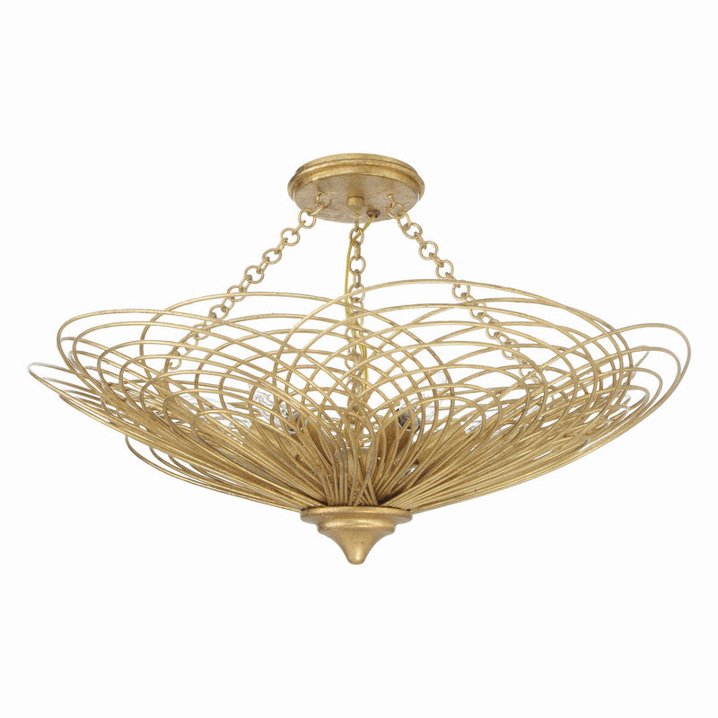 Doral 6-Light Semi-Flush Mount in Renaissance Gold by Crystorama - MPN DOR-B7706-RG_CEILING