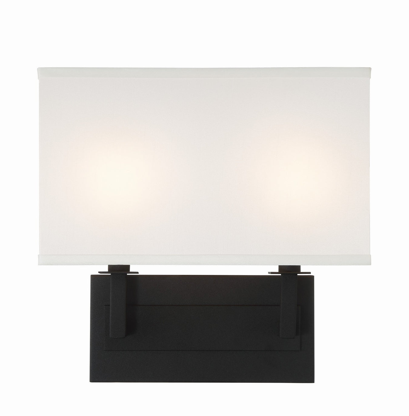 Durham 2-Light Wall Sconce in Black Forged by Crystorama - MPN DUR-A3542-BF