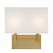 Durham 2-Light Wall Sconce in Vibrant Gold by Crystorama - MPN DUR-A3542-VG