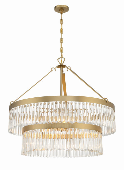 Emory 9-Light Chandelier in Modern Gold by Crystorama - MPN EMO-5408-MG