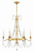 Maizey 6-Light Chandelier in Antique Gold by Crystorama - MPN MAI-18606-GA