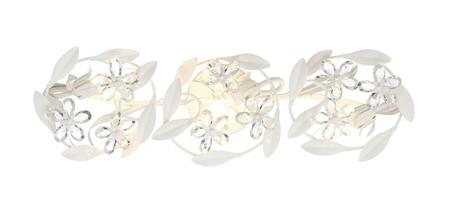 Marselle 3-Light Wall Sconce in Matte White by Crystorama - MPN MSL-303-MT