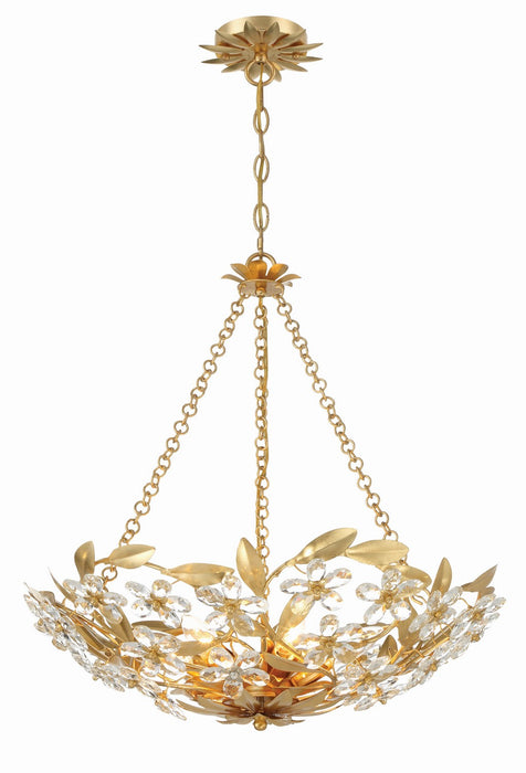 Marselle 6-Light Chandelier in Antique Gold by Crystorama - MPN MSL-306-GA