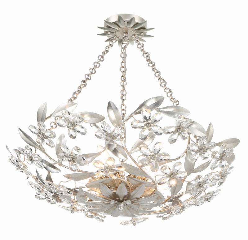 Marselle 6-Light Semi-Flush Mount in Antique Silver by Crystorama - MPN MSL-306-SA_CEILING