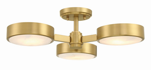 Orson 3-Light Semi-Flush Mount in Modern Gold by Crystorama - MPN ORS-733-MG-ST