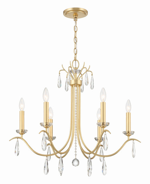 Rollins 6-Light Chandelier in Antique Gold by Crystorama - MPN ROL-18816-GA