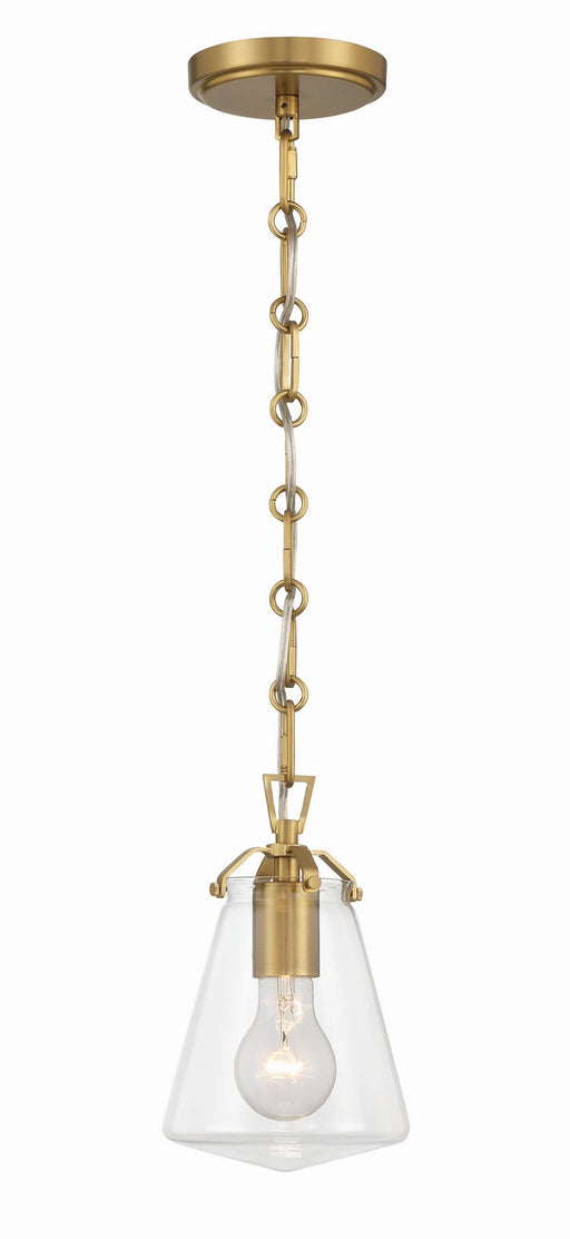 Voss 1-Light Mini Pendant in Luxe Gold by Crystorama - MPN VSS-7002-LG