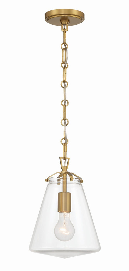 Voss 1-Light Mini Pendant in Luxe Gold by Crystorama - MPN VSS-7003-LG