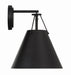 Xavier 1-Light Task Sconce in Matte Black by Crystorama - MPN XAV-B8311-MK