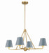 Xavier 4-Light Chandelier in Vibrant Gold & Blue by Crystorama - MPN XAV-B9304-VG-BL