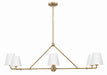 Xavier 6-Light Chandelier in Vibrant Gold & White by Crystorama - MPN XAV-B9306-VG-WH