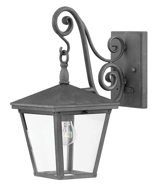 Trellis Small Wall Mount Lantern in Aged Zinc