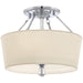 Deluxe 3-Light Semi-Flush Mount in Polished Chrome - Lamps Expo