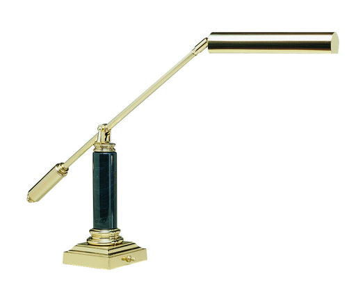 Counter Balance Polished Brass and Black Marble Piano Desk Lamp