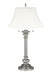 Newport 30.25 Inch Pewter Table Lamp with White Linen Softback Shade