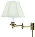 Decorative Wall Swing Lamp Antique Brass with Off-White Linen Softback Shade
