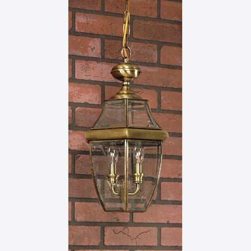 Newbury 3-Light Outdoor Lantern in Antique Brass