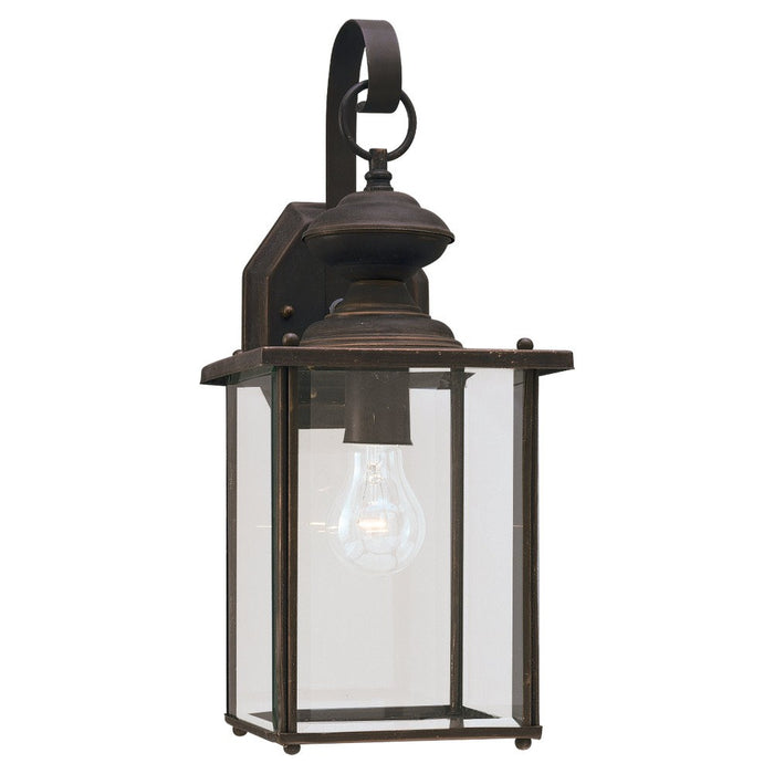 Jamestowne One Light Outdoor Wall Lantern in Antique Bronze with Clear Beveled�Glass