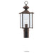 Jamestowne One Light Outdoor Post Lantern in Antique Bronze with Clear Beveled�Glass