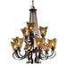 Uttermost's Vetraio 9Lt Oil Rubbed Bronze Chandelier Designed by Carolyn Kinder