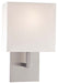 1 Light Wall Sconce in Brushed Nickel with White