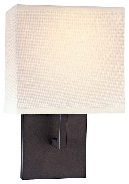 1 Light Wall Sconce in Bronze with White