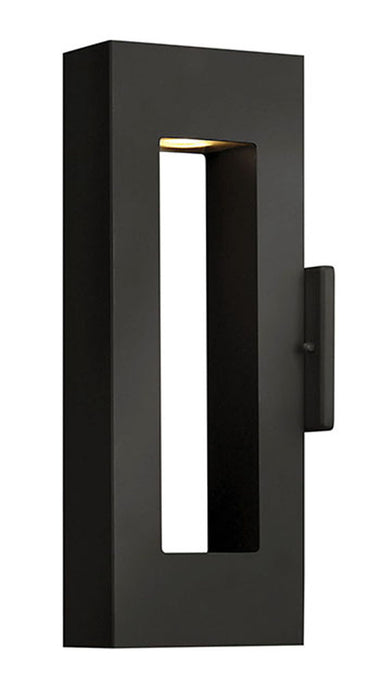Atlantis Medium Wall Mount Lantern in Satin Black