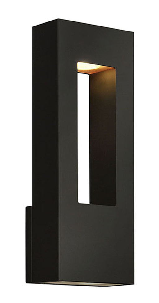 Atlantis Medium Wall Mount Lantern in Satin Black