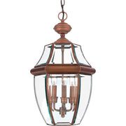 Newbury 3-Light Outdoor Lantern in Aged Copper