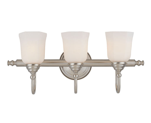 Brunswick Bath Vanity 3-Light Bath Vanity in Satin Nickel