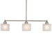 1730 Series 3-Light Island Fixture in Polished Nickel & Etched Glass - Lamps Expo