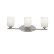 Eileen Bath Sconce 3-Light in Brushed Nickel