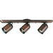 3-Light Multi Directional Roundback Wall/Ceiling Fixture in Urban Bronze
