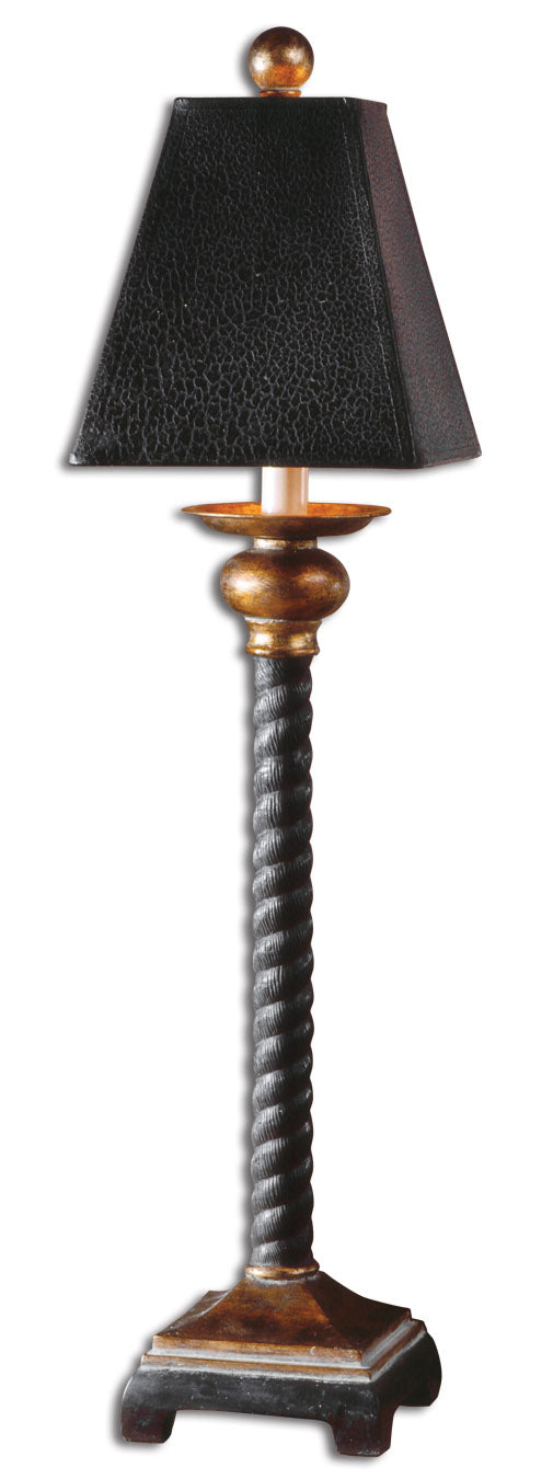 Uttermost's Bellcord Black Buffet Lamp Designed by Carolyn Kinder