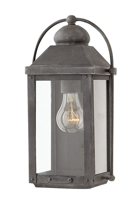 Anchorage Small Wall Mount Lantern in Aged Zinc