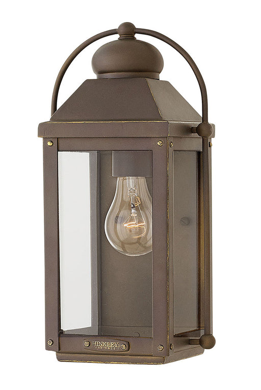 Anchorage Small Wall Mount Lantern in Light Oiled Bronze