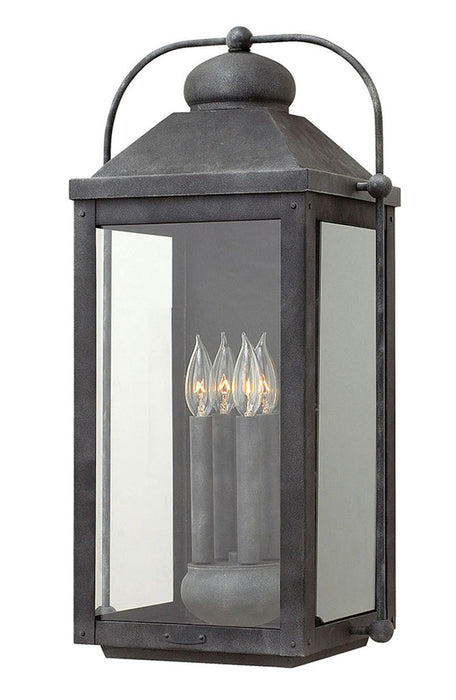 Anchorage Extra Large Wall Mount Lantern in Aged Zinc