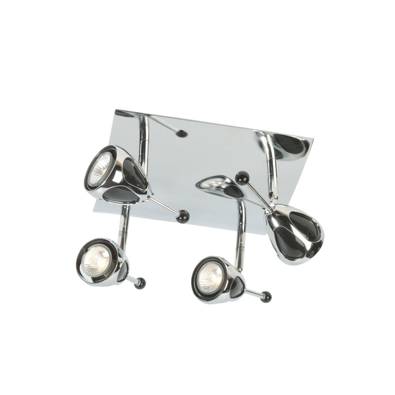 Mir Four Light Flushmount in Chrome