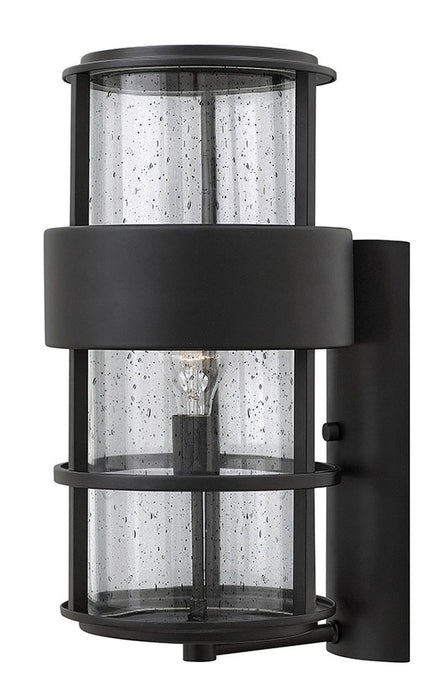 Saturn Large Wall Mount Lantern in Satin Black