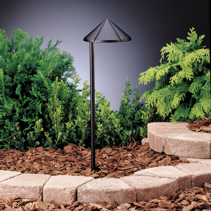 Six Groove Path & Spread 1-Light 12V in Textured Black